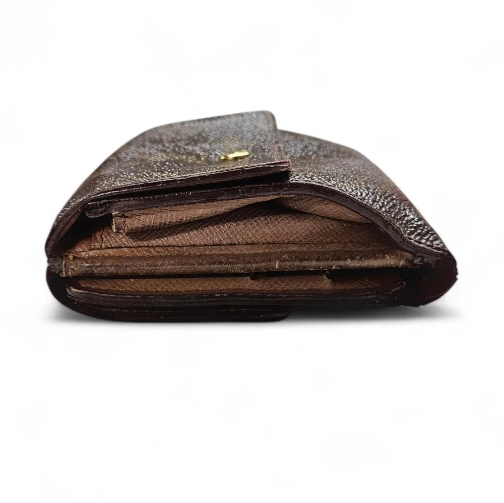 Louis Vuitton Vintage Elise Double Snap Wallet in Monogram Canvas From 1997